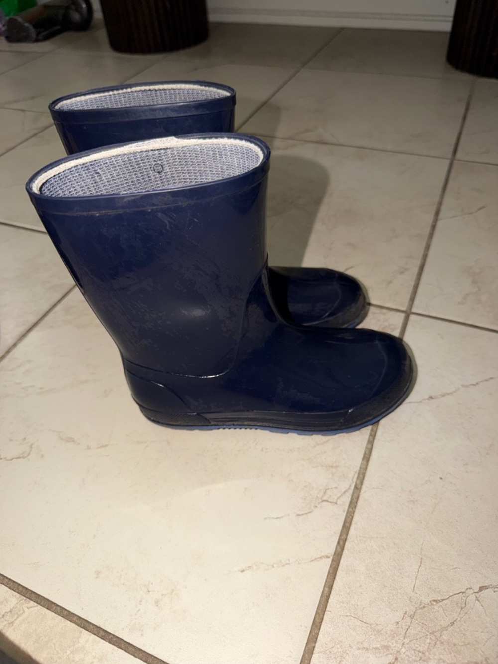 Kids Navy Blue Rain Boots - Comfortable Waterproof Wellies